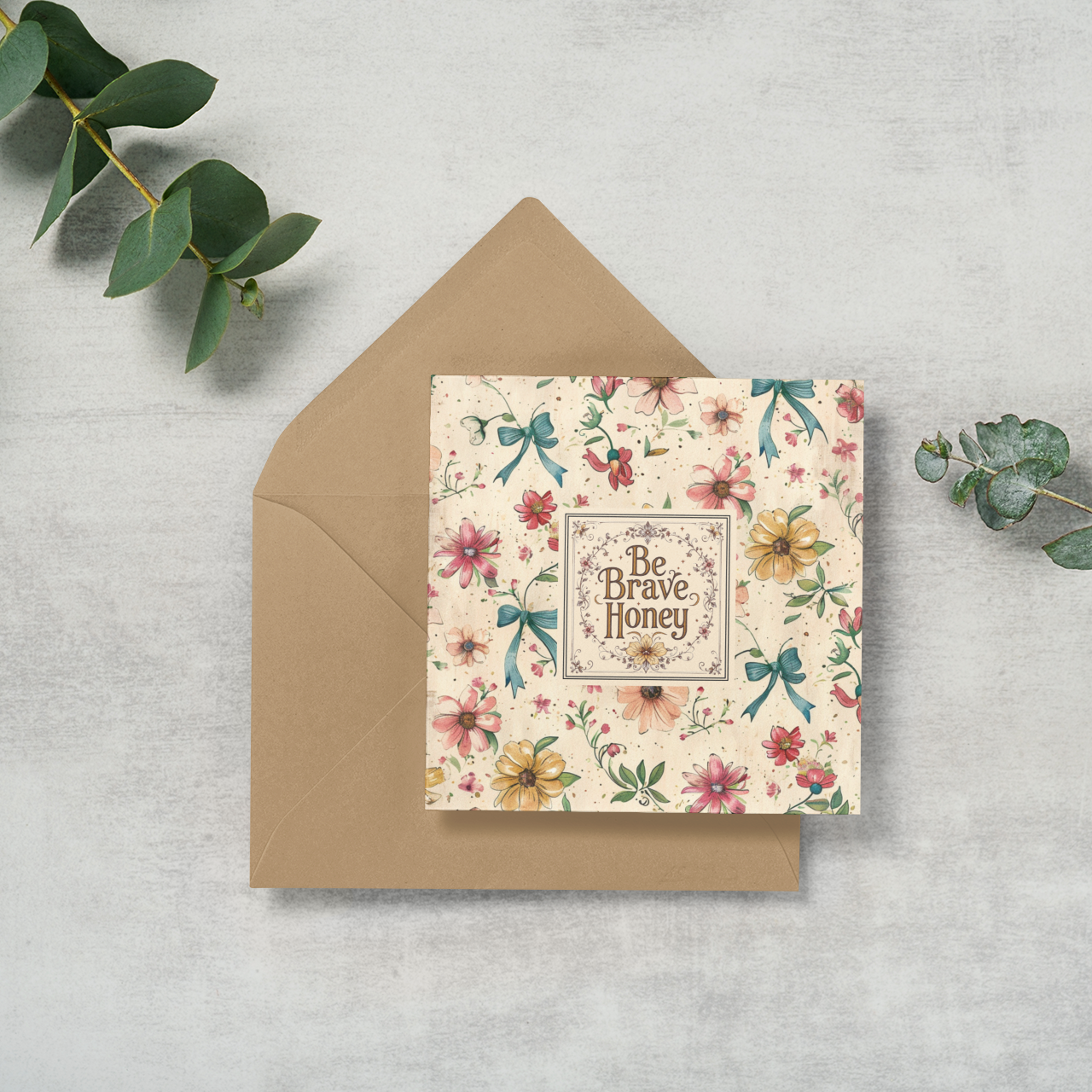Bee Brave Honey Greetings Card