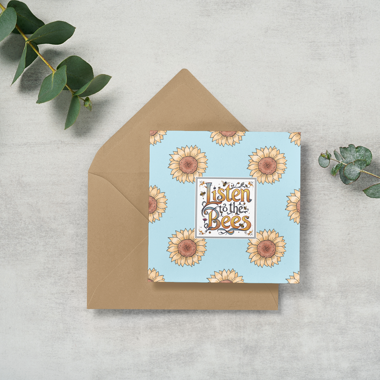 Listen to the Bees Greetings Card