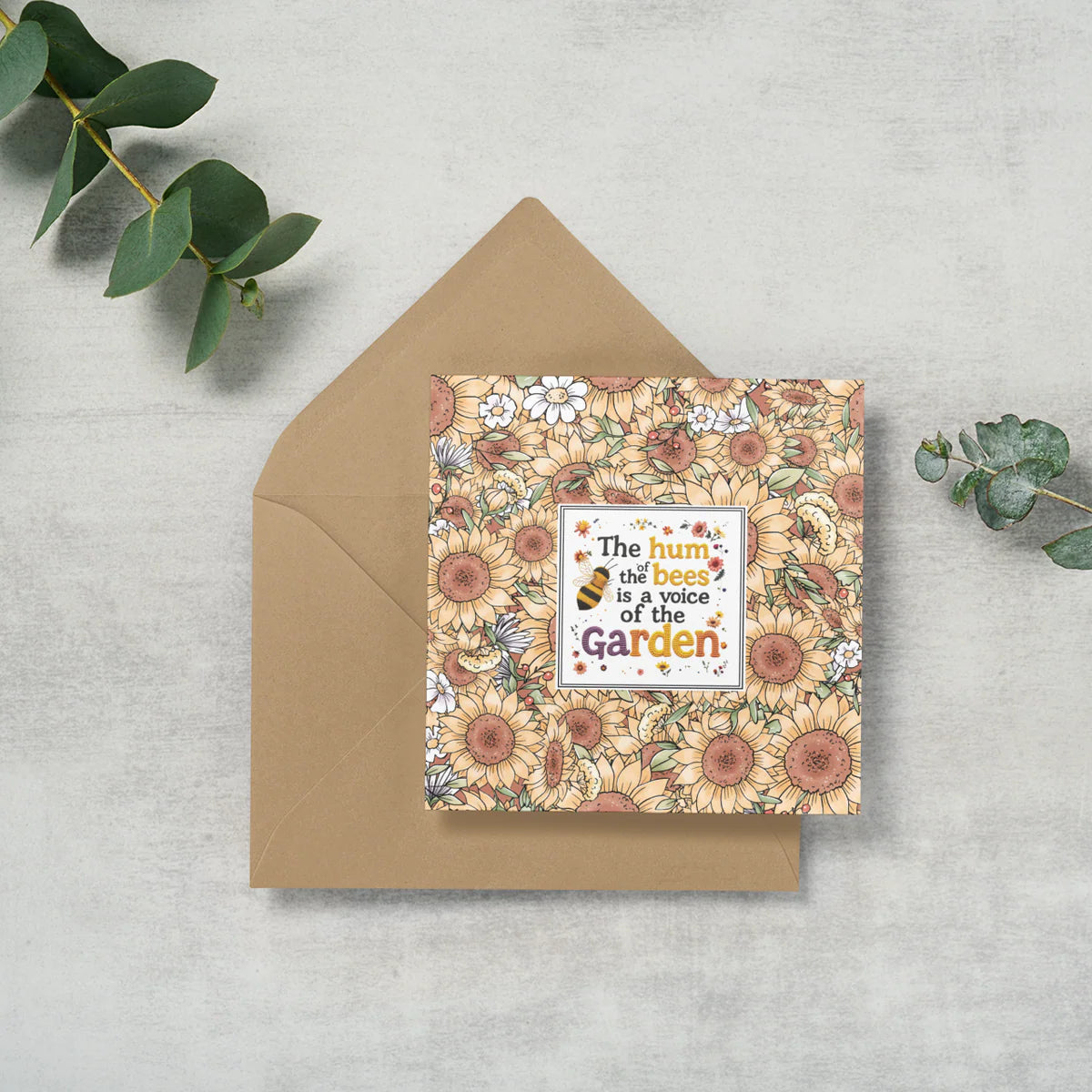 Set of 4 Garden Bee Greetings Cards
