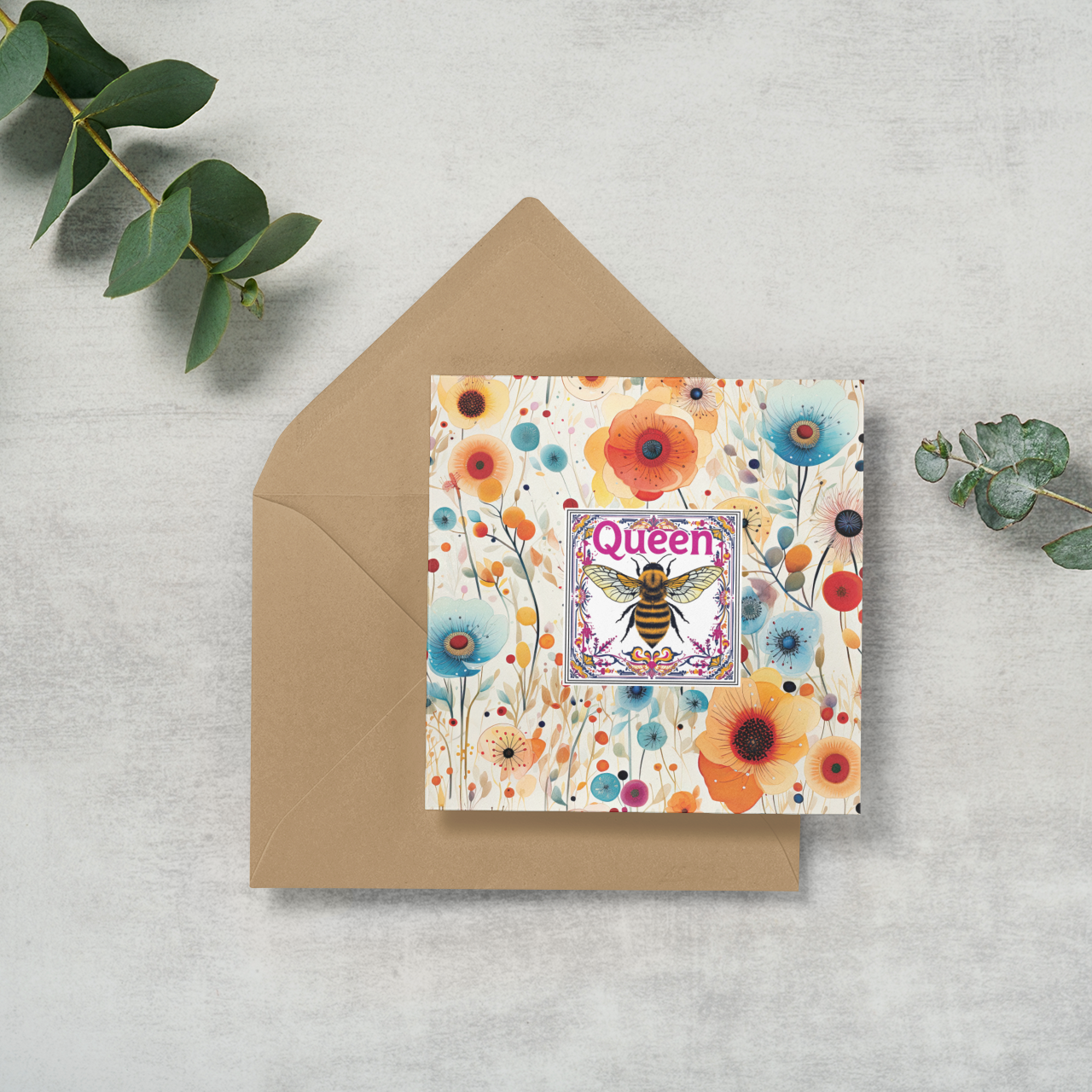 Queen Bee Greetings Card