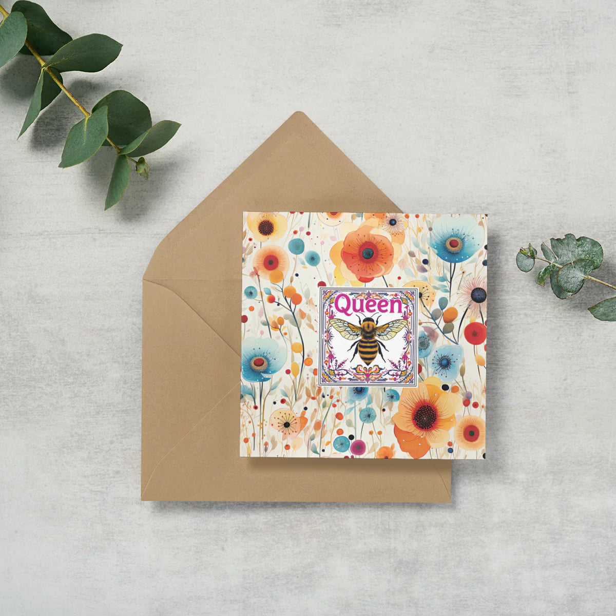 Set of 4 Garden Bee Greetings Cards