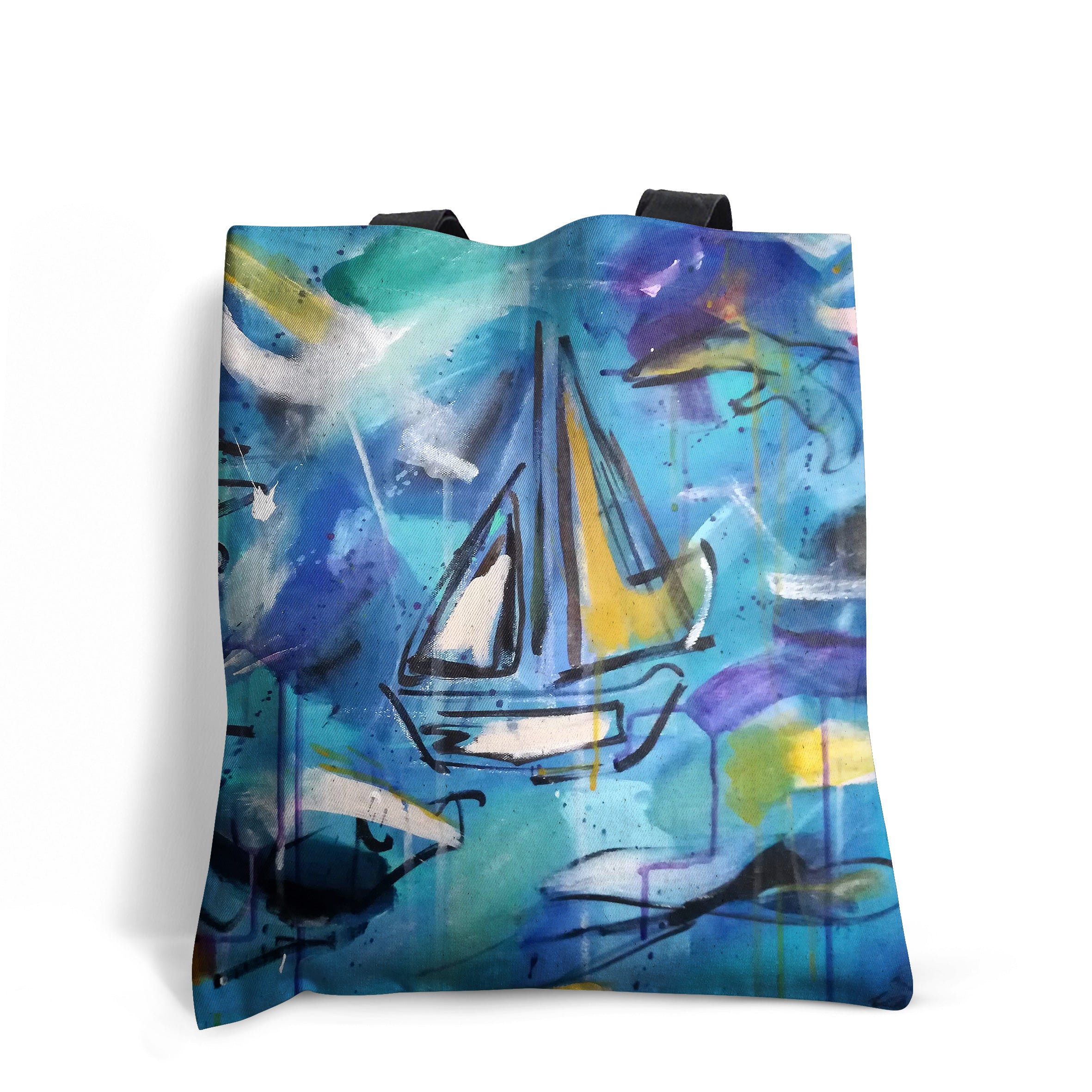 Mahlia Amatina 'Boats Ahoy!' Soft Cotton Tote Bag