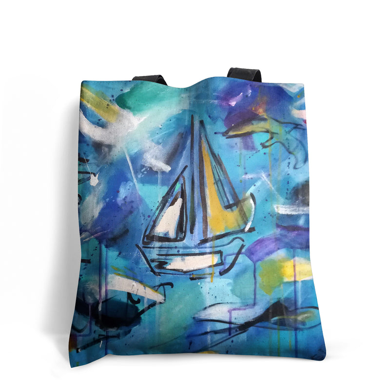 Mahlia Amatina 'Boats Ahoy!' - Soft Cotton Tote Bag