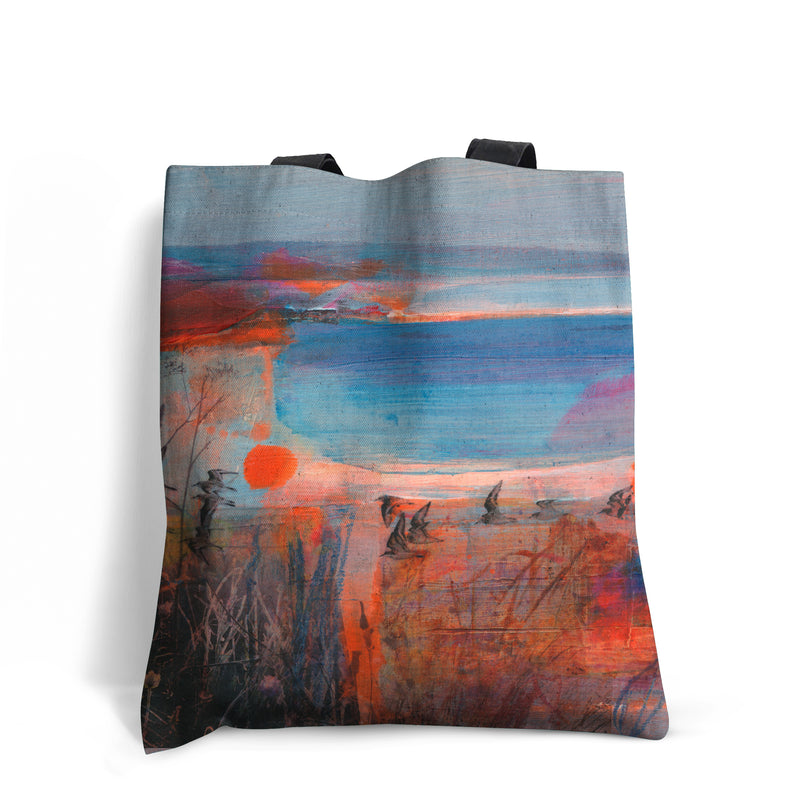 Skirting The Sunset Shore - Soft Cotton Tote Bag