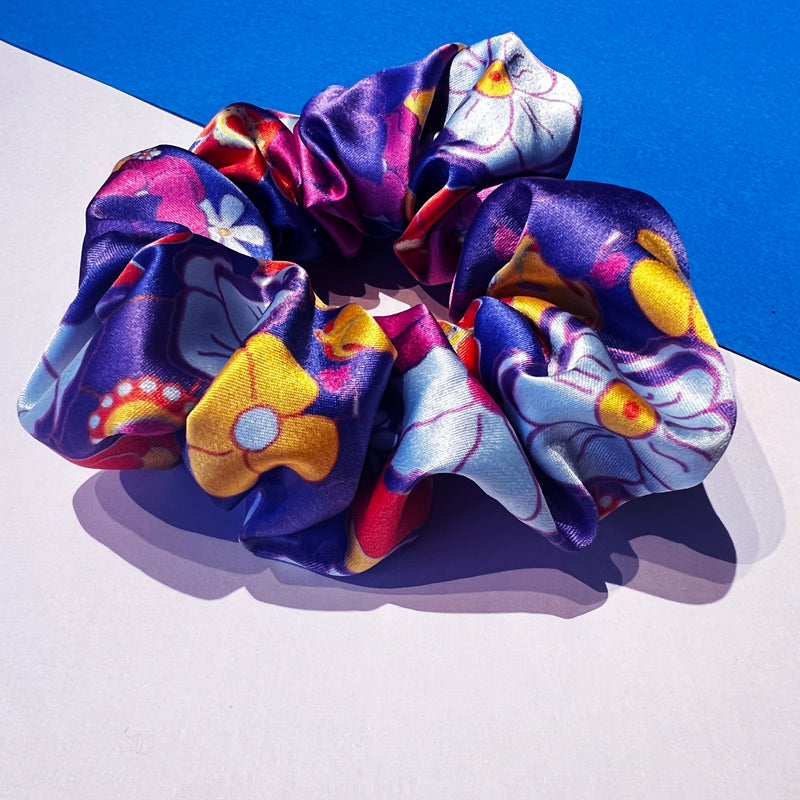 Navy Floral Scrunchie by Charley Robinson