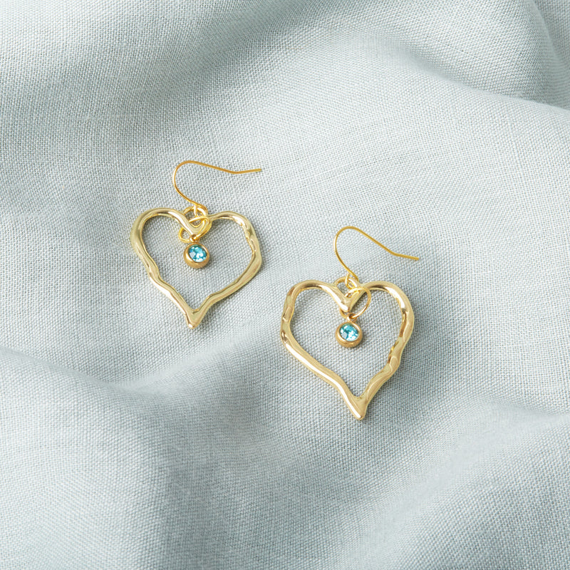 Gold Heart Earrings by SJ Mason