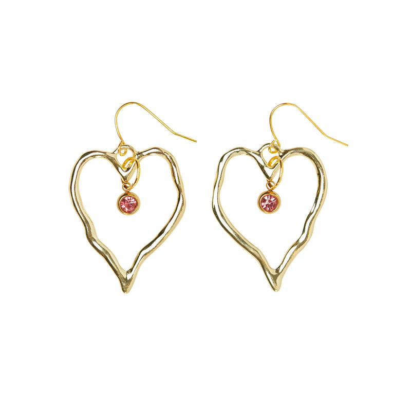 Gold Heart Earrings by SJ Mason