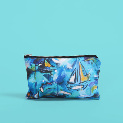 Mahlia Amatina 'Boats Ahoy!' Cotton Makeup Bag