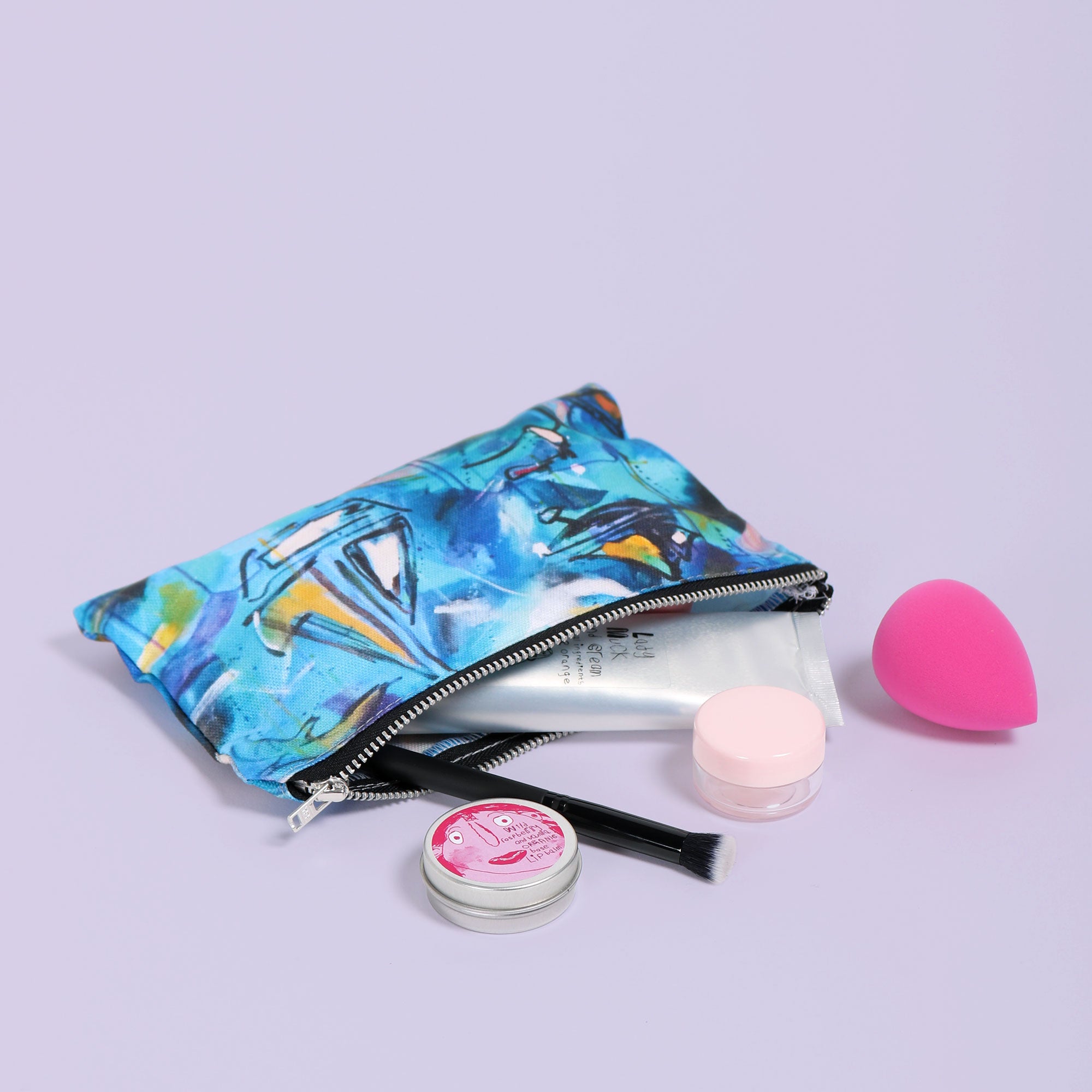 Mahlia Amatina 'Boats Ahoy!' Cotton Makeup Bag