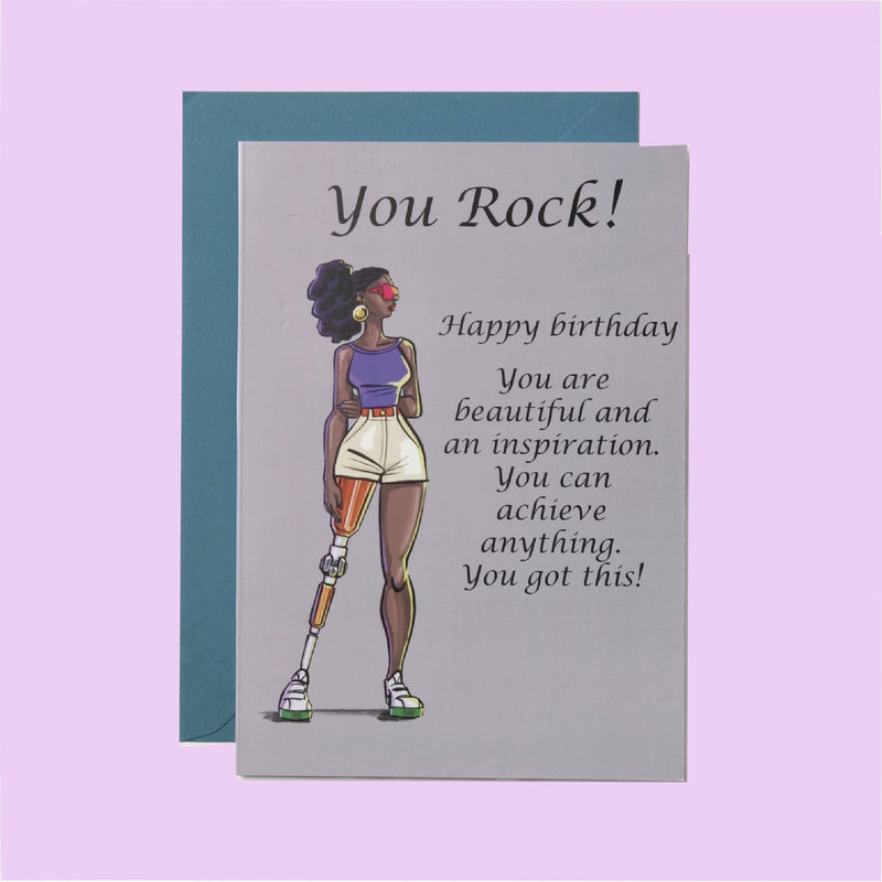 You Rock, Birthday Card by Jacqueline Stephens