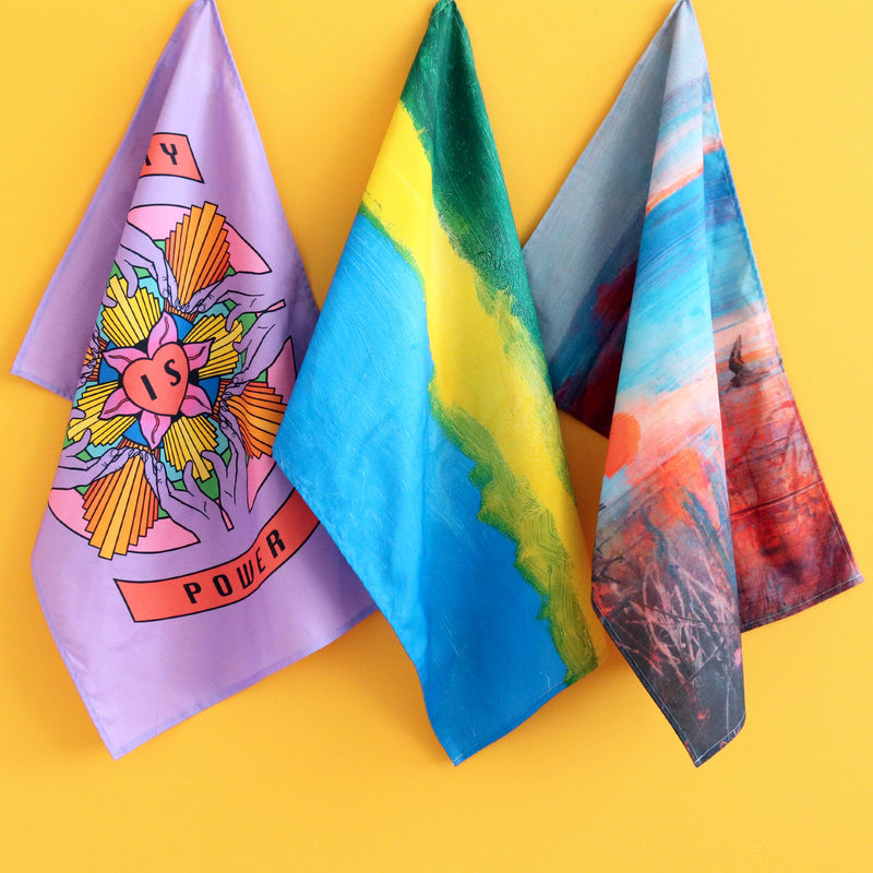 Michael Hanrahan 'The Beach' Cotton Tea Towel