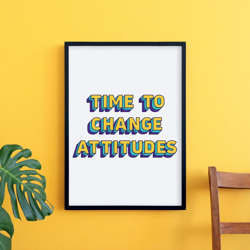 Time to Change Attitudes Cotton Tote Bag