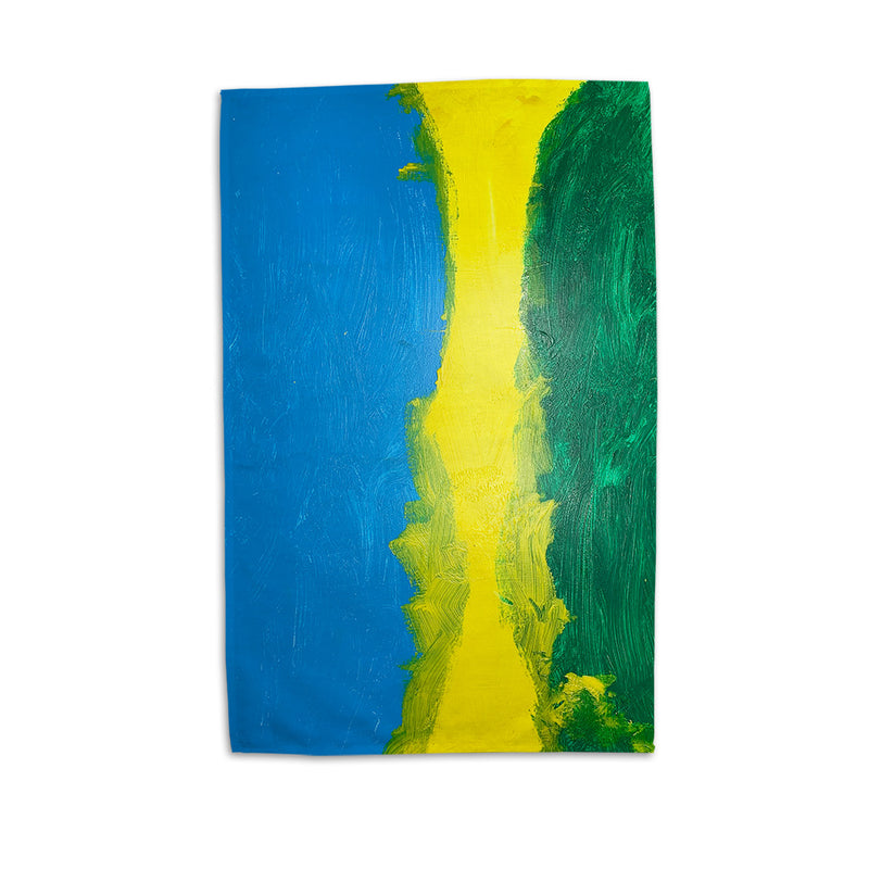 Michael Hanrahan 'The Beach' Cotton Tea Towel