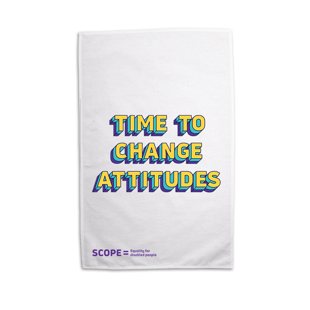 Time to Change Attitudes Cotton Tea Towel