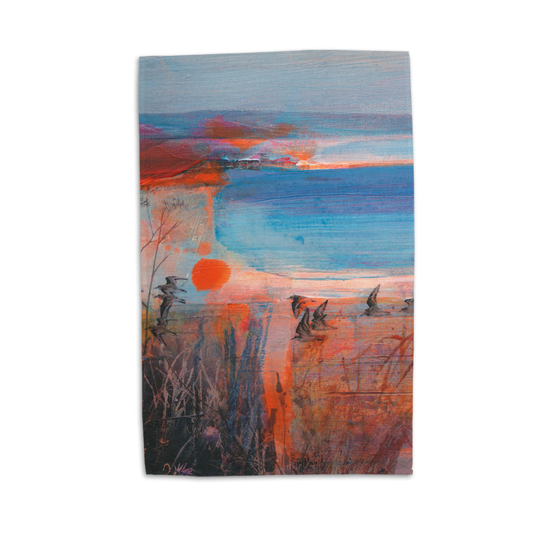Skirting The Sunset Shore Tea Towel by Kate Boyce