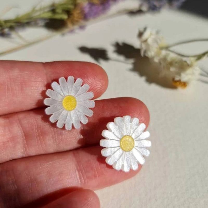 Daisy Flower Stud Earrings by Autumn Aurelia